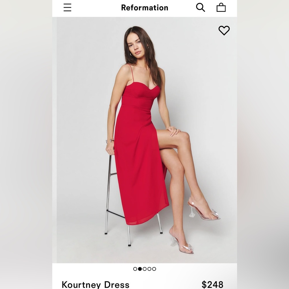 NWT NEVER WORN REFORMATION KOURTNEY DRESS SIZE 2